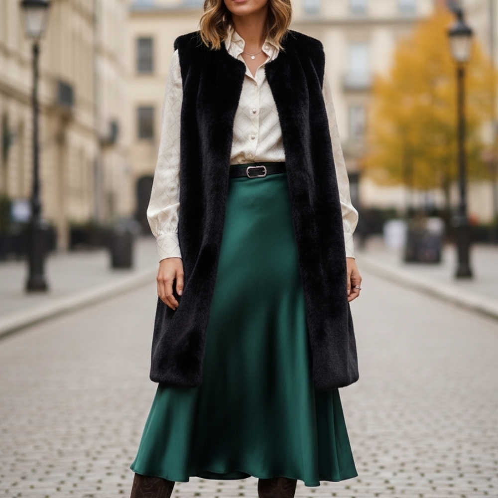Ann Taylor Black  Faux Vest.